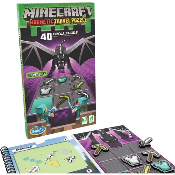Minecraft Puzzle Magnético Para Viaje (juego De Logica)