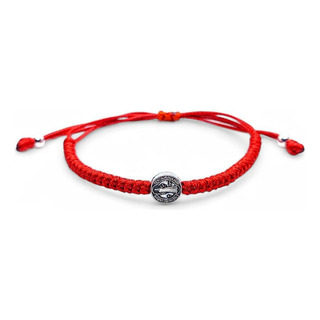 Pulsera Roja De La Suerte Con Dije De San Benito En Acero Pulsera Roja De La Suerte Con Dije De San Benito En Acero
