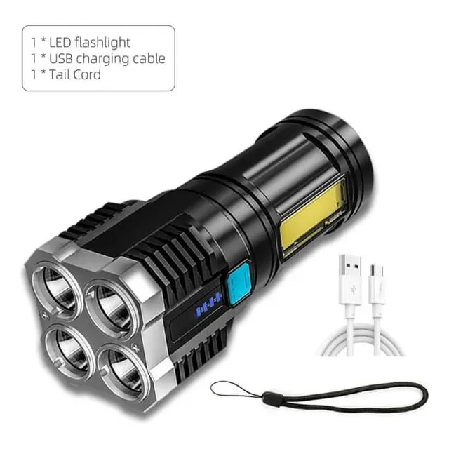 Linterna Led Potente Para Exteriores, Lampara  De Mano