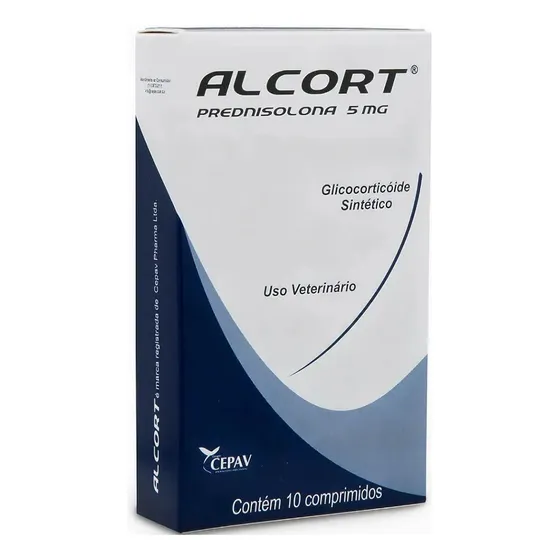Alcort Prednisolona 5mg Caes 10 Comprimidos Cepav