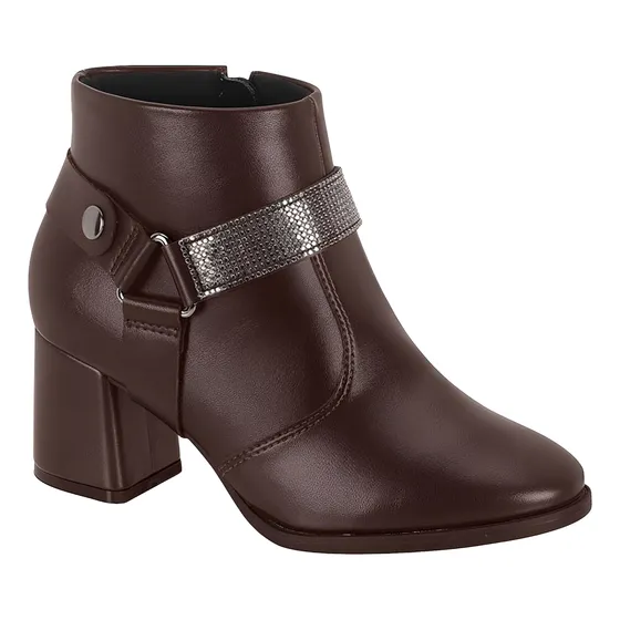 Bota Feminina Modare Salto Baixo Bloco Com Strass 7078.109
