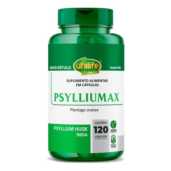 Psyllium Unilife Vitamins Psylliumax 120 Cáps Sabor Neutro
