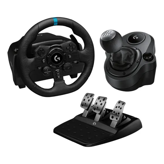 Bundle Logitech G Volante G923 Ps4 Con Palanca De Cambios Color Negro