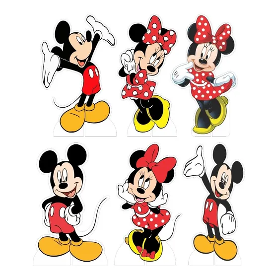  Kit Display De Mesa Festa Infantil Mickey E Minnie Vermelha