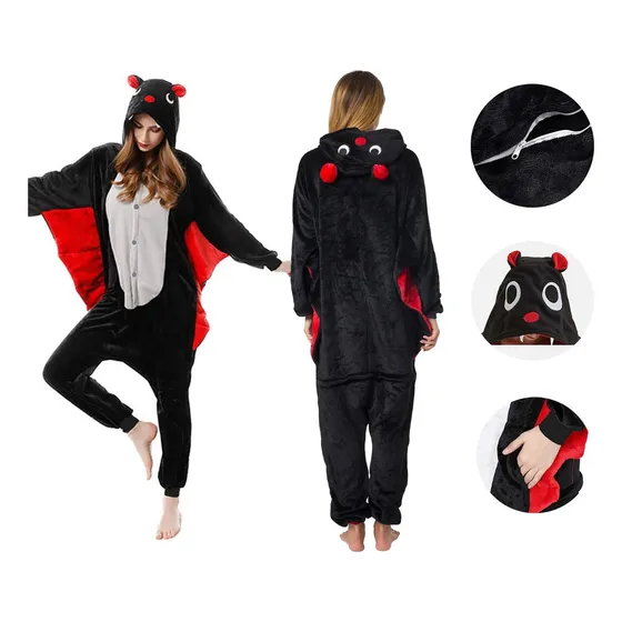 Pijamas Murcielagos Completa Mameluco Disfraz Para Adulto