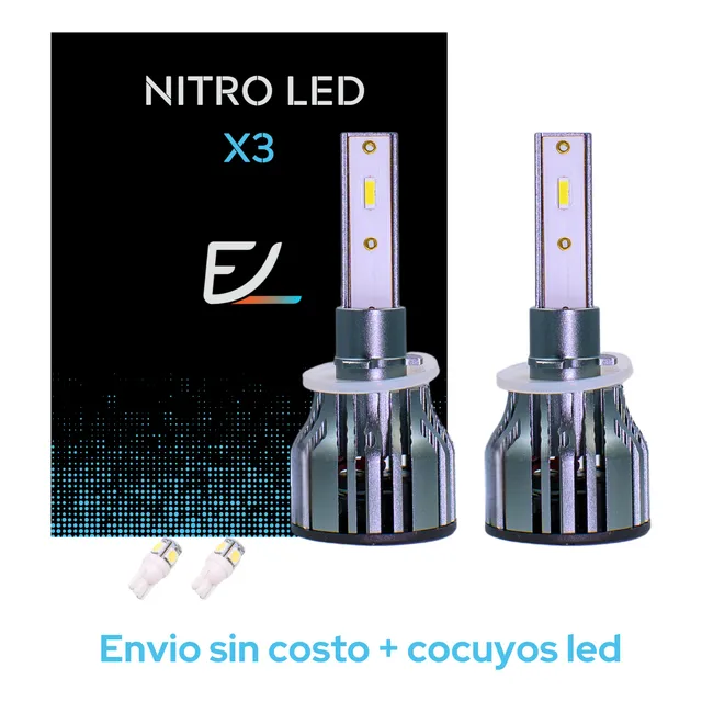 2 Bombillos Nitro Led X3 Pro Alta Potencia Luces Carro Moto