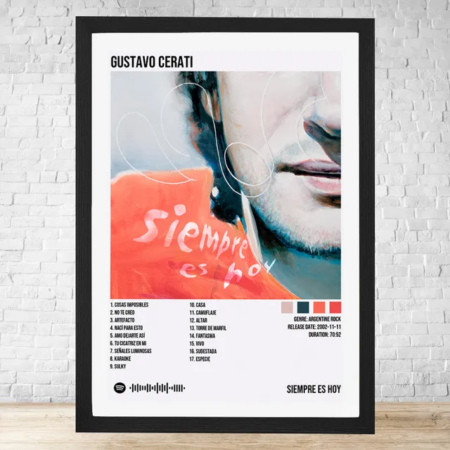 Cuadro Gustavo Cerati Siempre Es Hoy 30x40 Cm C313