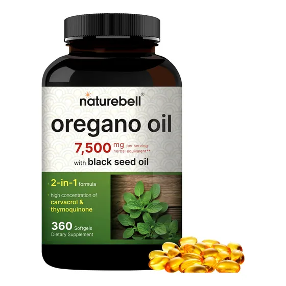 Suplemento De Aceite De Orégano Naturebell De 7.500 Mg Con A