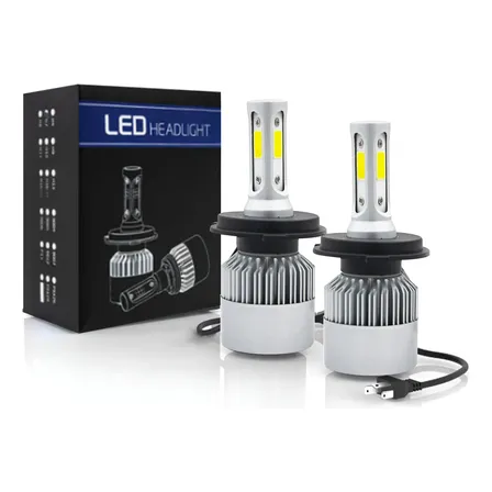 Lâmpada Led Veicular Sotcar H4 9v-36v 8000k Kit 2 Super Led H4 Preto