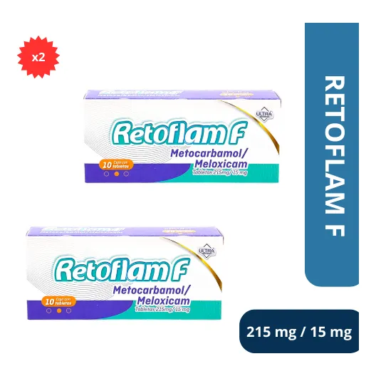 Retoflam F 15 Mg/215 Mg 10 Tabletas, Ultra- 2 Pack