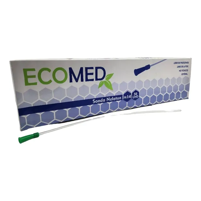 Sonda Nelaton 14fr Ecomed. Caja X 50 Unds
