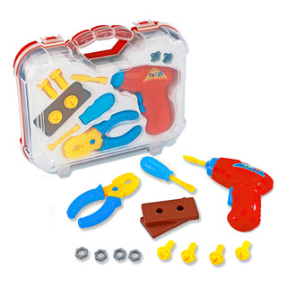 Kit Ferramenta Infantil Parafusadeira Construtor Engenheiro Kit Ferramenta Infantil Parafusadeira Construtor Engenheiro
