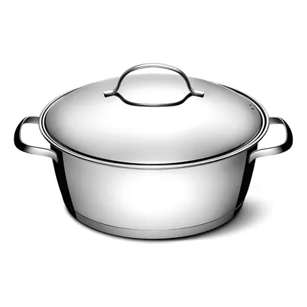 Caçarola Rasa Tramontina Aço Inox 24cm 4,2 litros Fundo Triplo Indução Allegra 62653240