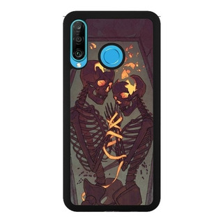 Funda Protector Para Huawei Halloween Muerte Amor Esqueletos Funda Protector Para Huawei Halloween Muerte Amor Esqueletos