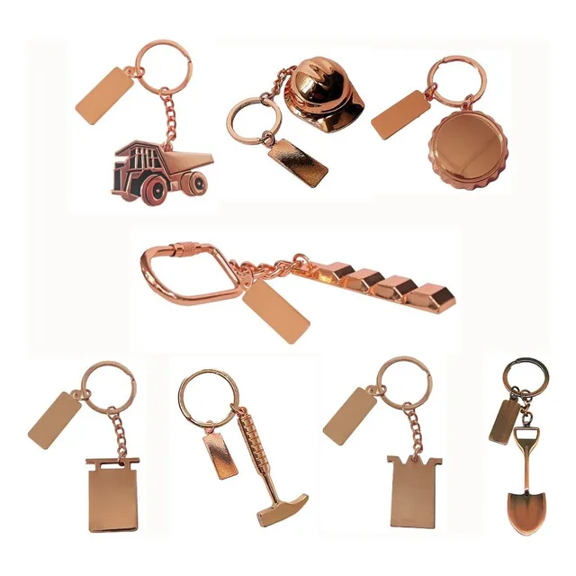 Pack 55 Llaveros Encobrizado Personalizados Cobre