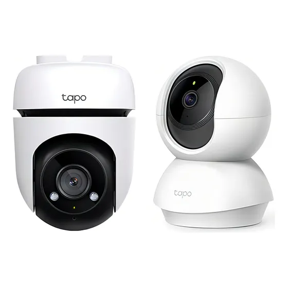 Kit 2 Camaras Vigilancia Wifi Tp-link Tapo C500 + C200 360° Color Blanco