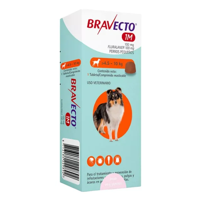 Bravecto 4.5-10 Kg Contra Pulgas Garrapatas Acaros