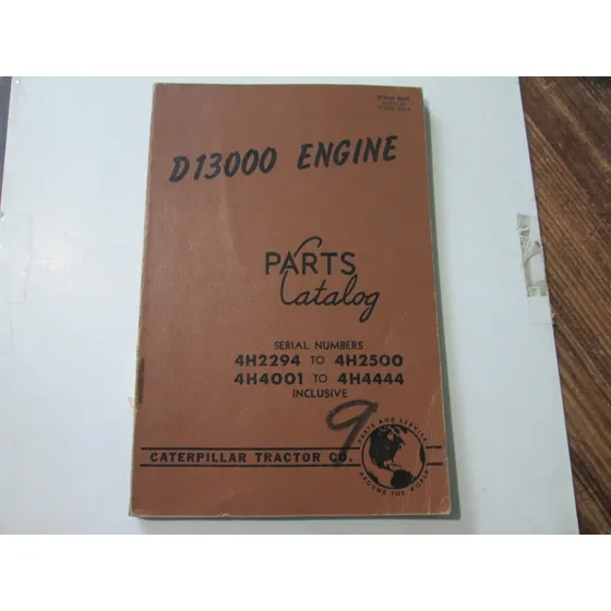 Caterpillar D13000 Engine Parts Catalog