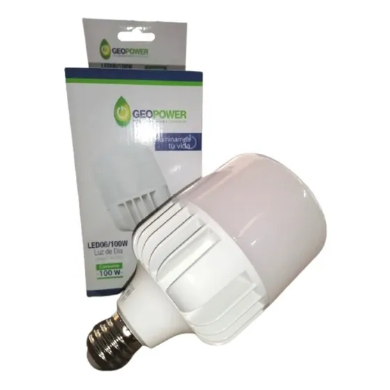 Focos Led 100w Luz Blanca Rosca E40 C/adaptador E26 Geopower