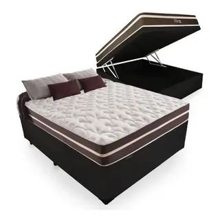 Cama Box C/ BaĂș Casal + ColchĂŁo De Molas Superlastic 138 Cama Box C/ BaĂș Casal + ColchĂŁo De Molas Superlastic 138