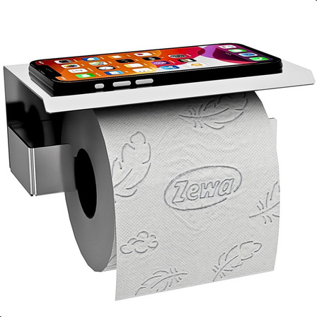 Suporte Papel Higiênico Adesivo Colar Parede Inox ELG Suporte Papel Higiênico Adesivo Colar Parede Inox ELG