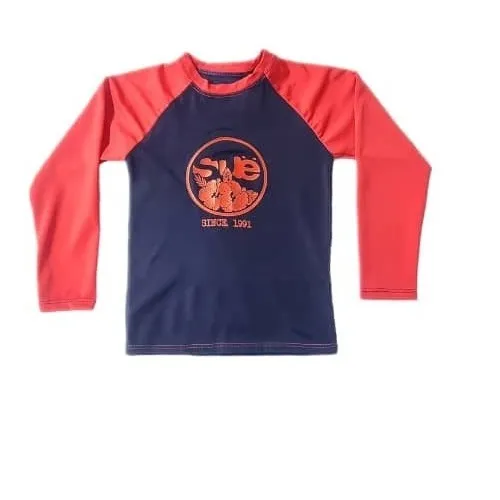 Camisa De Agua Infantil Swimming Kids Rojo Y Azul 