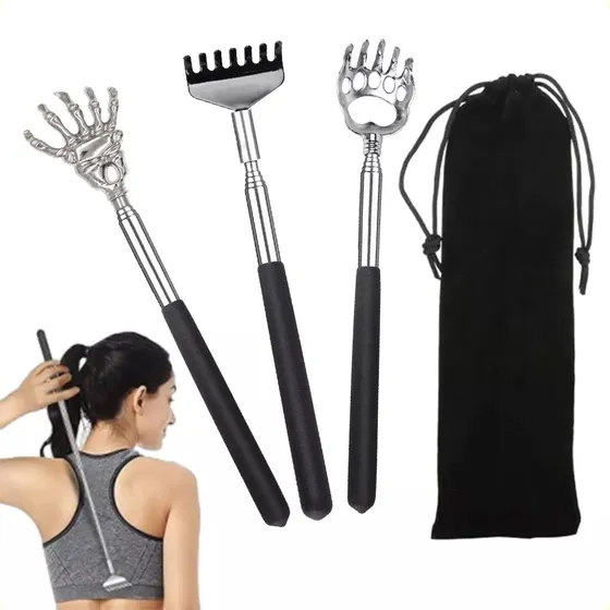 Mano De Metal Para Rascar Manita Rascadora Extensible 3pz