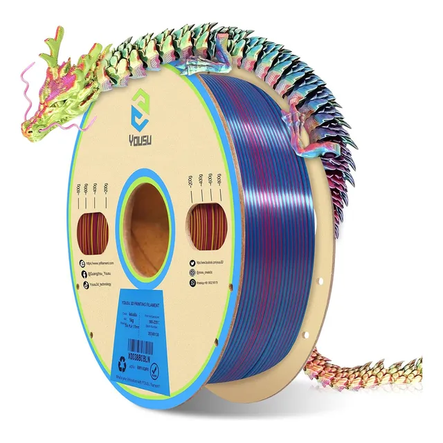 Filamento Yousu Silk Pla Para Impresora 3d De 1,75 Mm