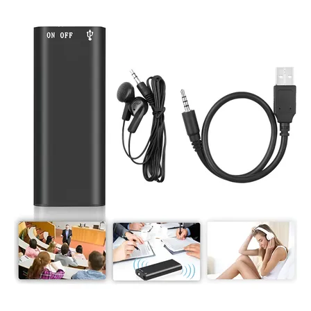 Mini Gravador De Voz Espiao 8gb Profissional Audio 15 Horas