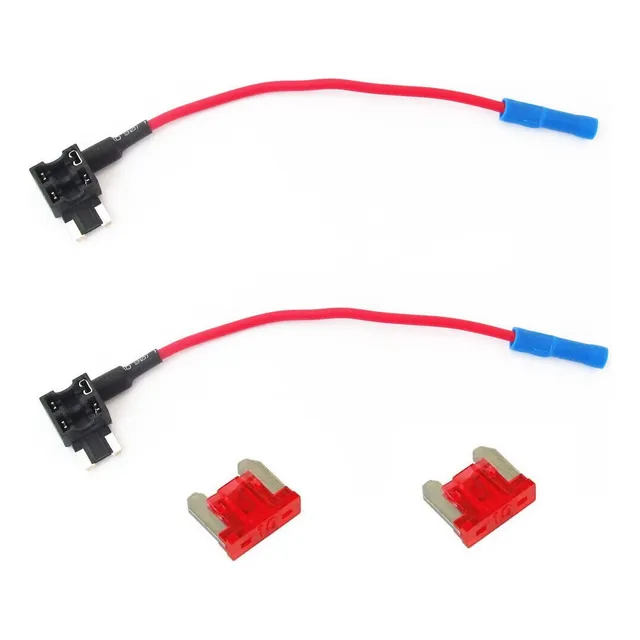 2 Roba Corriente Mini Con Porta Fusible Carro + Fusible 10a