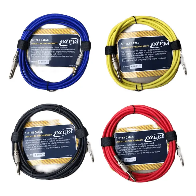 Cable Línea 6.35 Mm Guitarra Eléctrica Bajo Amplificador 3m