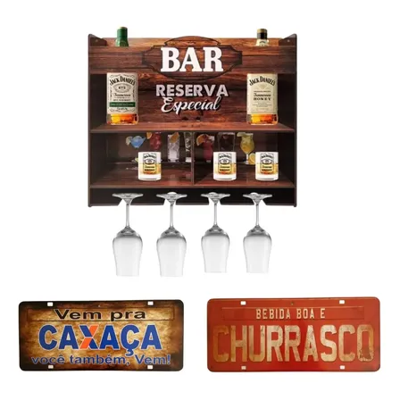 Adega Bar Barzinho De Parede Decorativo Cantinho Churrasco