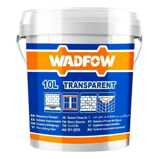 Sellador 10lt Transparente Resistente Al Agua Wadfow Wgq3t10
