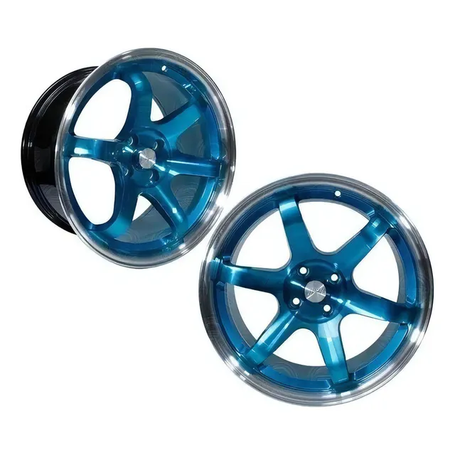 Rines 17 Pul Progresivos 4/100 6 Brazos Azul Aluminio 2 Pzas