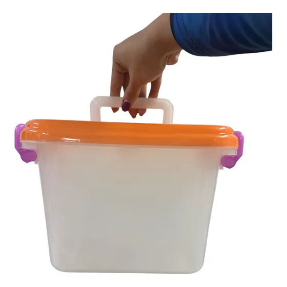 Caja Plástica Organizadora Con Tapa Y Agarradera De 7 Litros