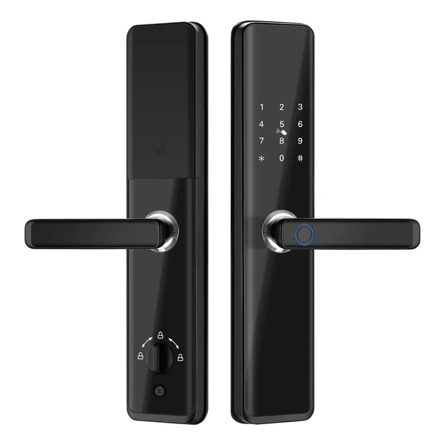 Cerradura Inteligente Con Pestillo Huella Clave Wifi Tuya