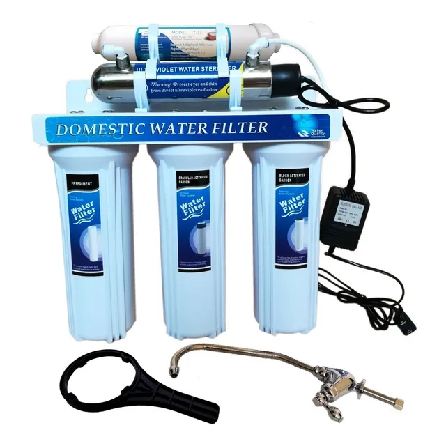 Filtro Agua 5 Etapas Germicida Uv Con T33 Carbón Coco 
