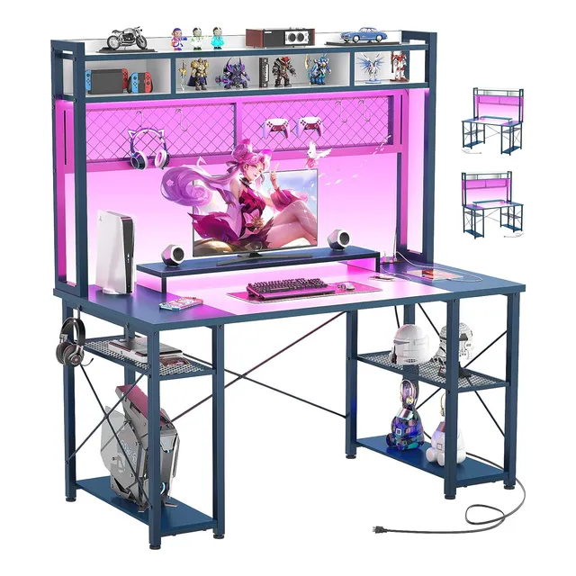Escritorio 2024 48  Con Gabinete, Luces Led Y Soporte