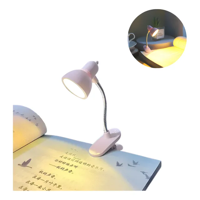 Mini Lampara Led Lectura Libros Usb Noche Clip Leer Ajustabl