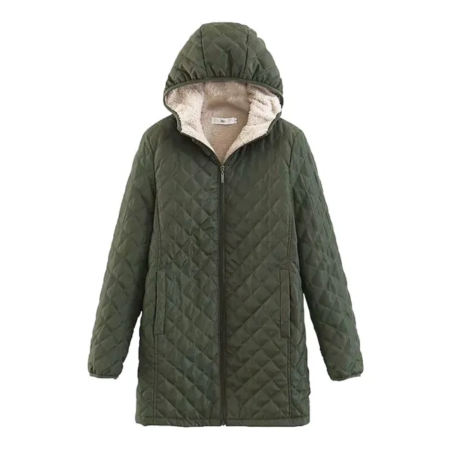 Chaqueta Lana Montaña Duowei Para Dama Acolchada Larga