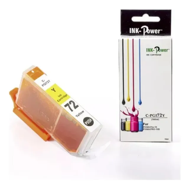 Tinta Pgi-72y Amarillo Compatible Con Pixma Pro-10 Pro-10s