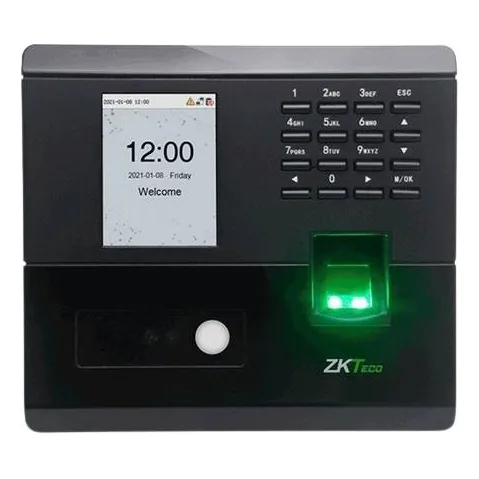 Zkteco Mb10-vl Control De Asistencia Y Acceso Negro Lectura De Rostro Huella Y Contraseña Función Ssr