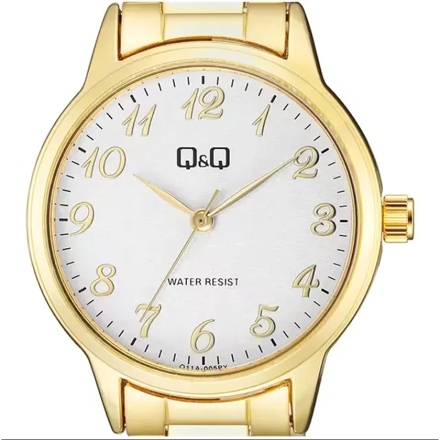 Reloj Dorado Q&q Mujer Estilo Fino Lujo Clásico Gran Calidad