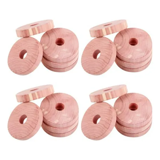 20 Pcs Aros De Madera De Cedro 4x1cm Para Almacenaje Ropa