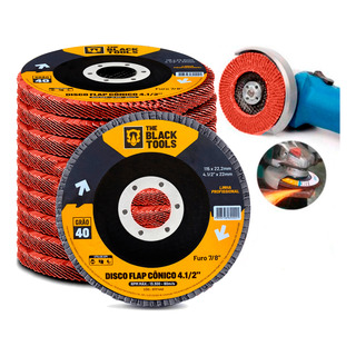 Disco De Lixa Flap 4.1/2 P/ Lixadeira Grao 40 C/ 50 Und Disco De Lixa Flap 4.1/2 P/ Lixadeira Grao 40 C/ 50 Und