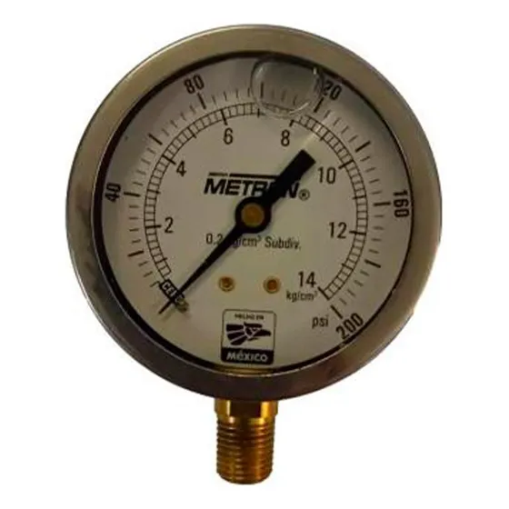  Manómetro C/glicerina C2.5 Inf 1/4npt 63440/bp 14kg Metron