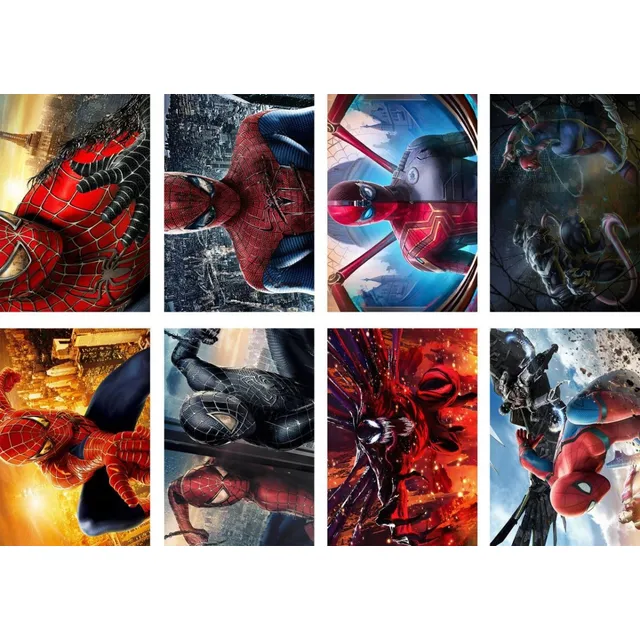Paquete 8 Afiches Poster De Spiderman 28x42cm