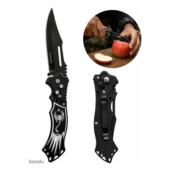Canivete Automático Escorpião Aço inox Tático Camping Bolso Pesca- Bondu