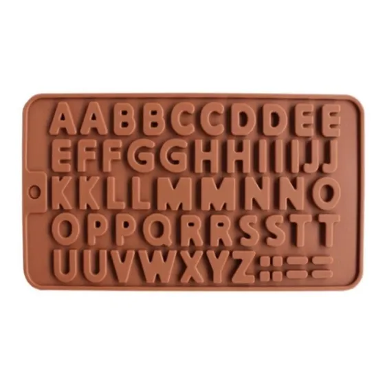 Molde Abecedario - Letras- Alfabeto Chocolate -fondant. 