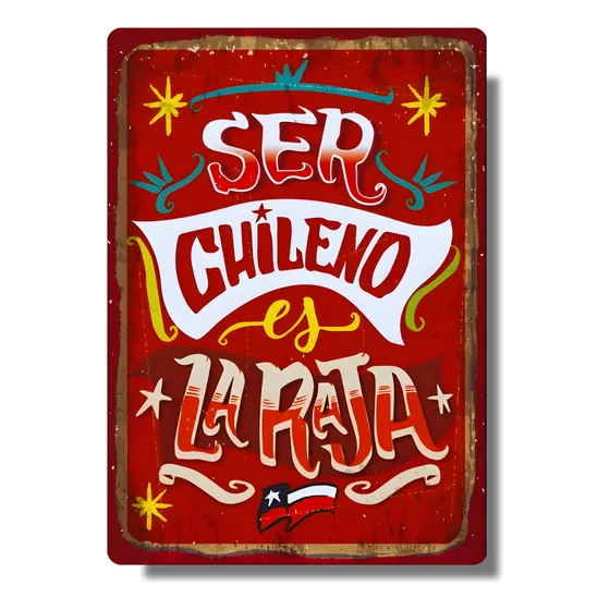 Cuadro Metalizado Cartel Quincho Terraza A Eleccion 30x20 Cm